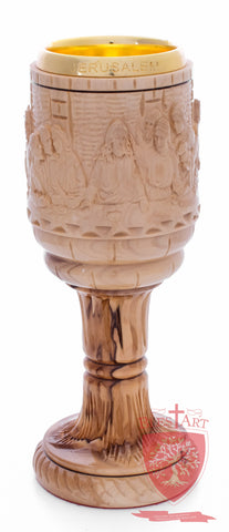 Chalice with the carving of the Last Supper image