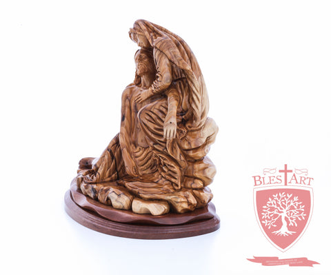 The Pieta on Mahogany Base, Museum Quality, 9"/ 23 cm height