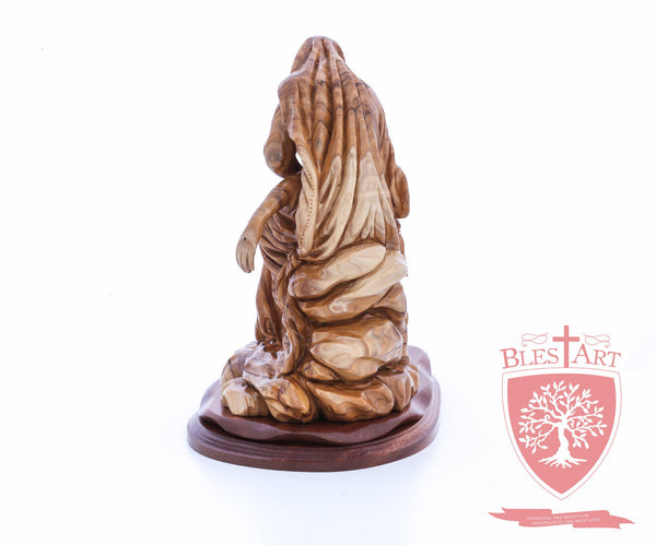 The Pieta on Mahogany Base, Museum Quality, 9"/ 23 cm height