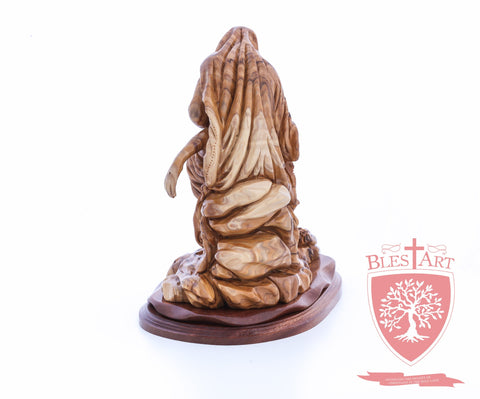 The Pieta on Mahogany Base, Museum Quality, 9"/ 23 cm height