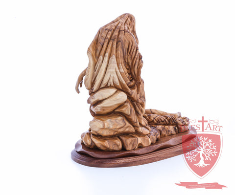 The Pieta on Mahogany Base, Museum Quality, 9"/ 23 cm height