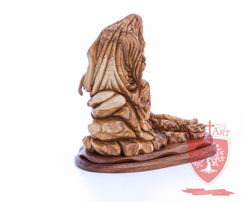 The Pieta on Mahogany Base, Museum Quality, 9"/ 23 cm height