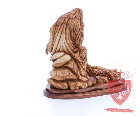 The Pieta on Mahogany Base, Museum Quality, 9"/ 23 cm height