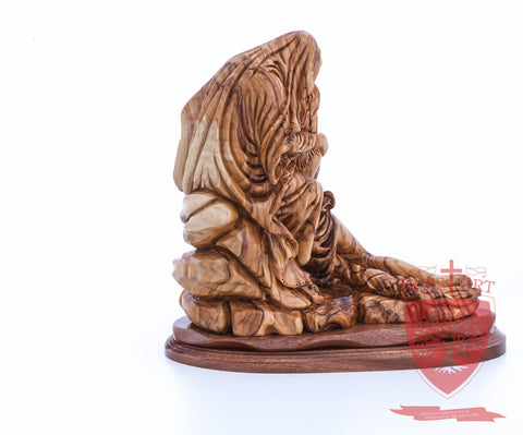 The Pieta on Mahogany Base, Museum Quality, 9"/ 23 cm height