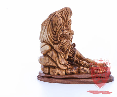 The Pieta on Mahogany Base, Museum Quality, 9"/ 23 cm height