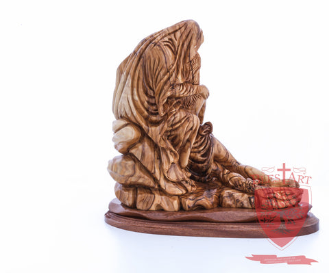 The Pieta on Mahogany Base, Museum Quality, 9"/ 23 cm height