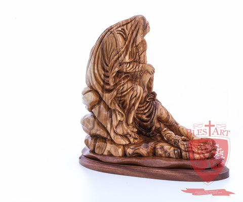 The Pieta on Mahogany Base, Museum Quality, 9"/ 23 cm height