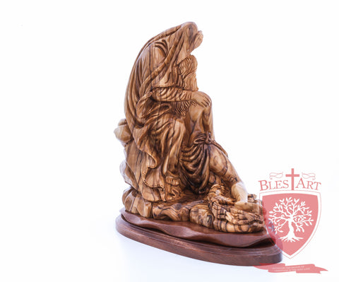 The Pieta on Mahogany Base, Museum Quality, 9"/ 23 cm height