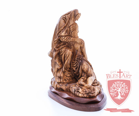 The Pieta on Mahogany Base, Museum Quality, 9"/ 23 cm height