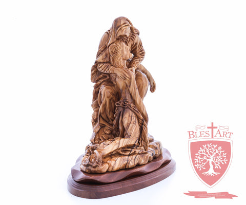 The Pieta on Mahogany Base, Museum Quality, 9"/ 23 cm height