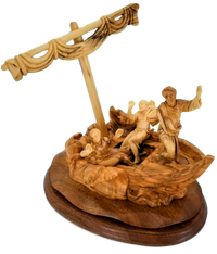 Jesus calming the Storm, Size: 11" x 8" x 10.5"
