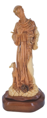 St. Francis with the animals, Cathedral Quality, Size: 10.5" x 8.5" x 21"