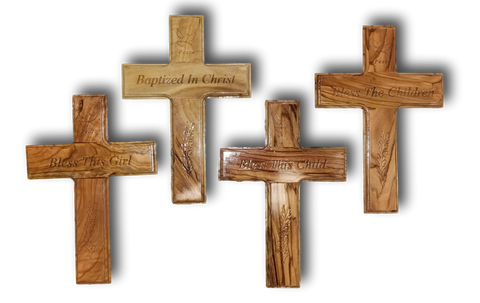 Special Cross, laser carved with different blessings on it. Size: 6.3" / 16 cm