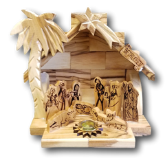 Nativity set, Musical, With incense from the tomb of Jesus, Available in different sizes