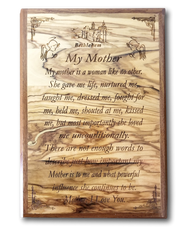 My Mother plaque, Size: 8.5" x 12.2"