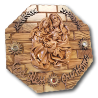 Holy Family Plaque, with Holy Items