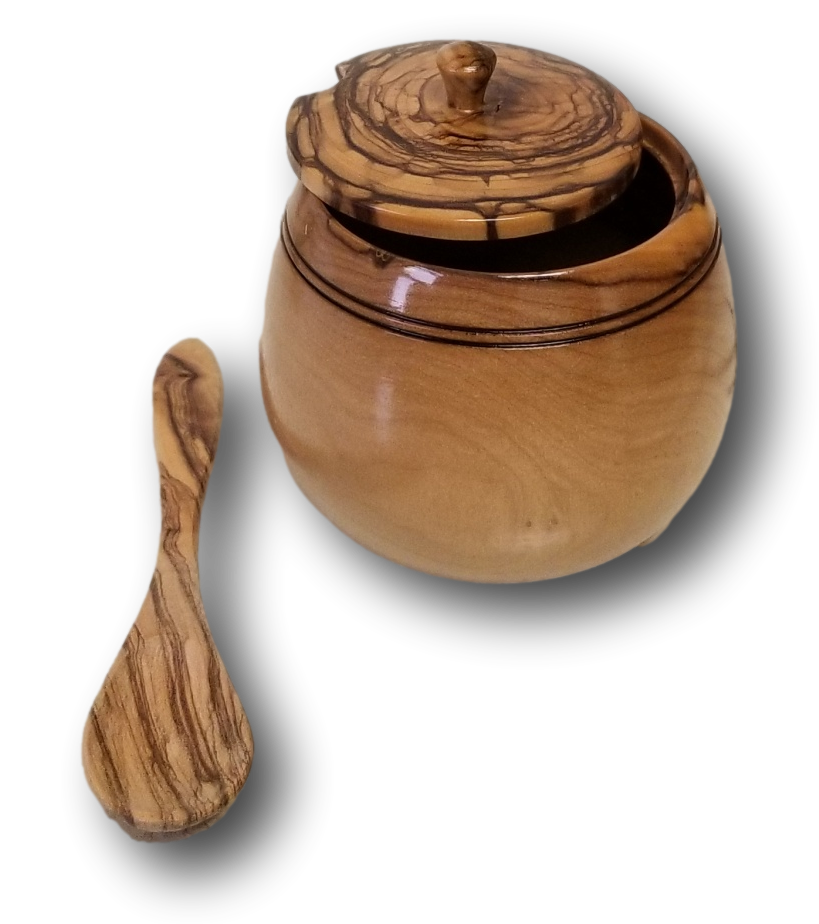 Sugar Bowl with Lid and a spoon