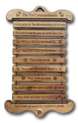 Ten Commandments Plaque, with One holy items