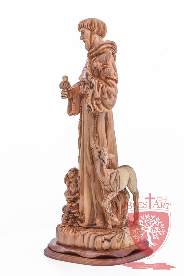 St. Francis and the Animals, Cathedral Quality, Size: 17.7"/45 cm