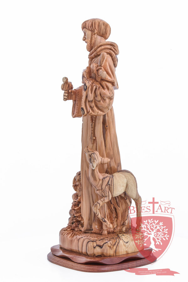 St. Francis and the Animals, Cathedral Quality, Size: 17.7"/45 cm