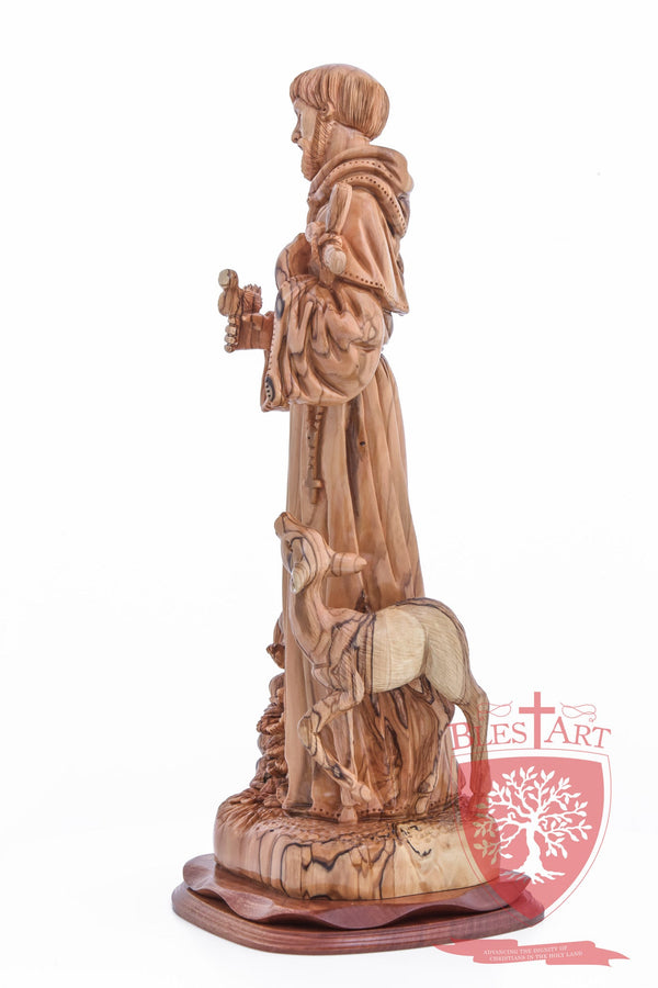 St. Francis and the Animals, Cathedral Quality, Size: 17.7"/45 cm