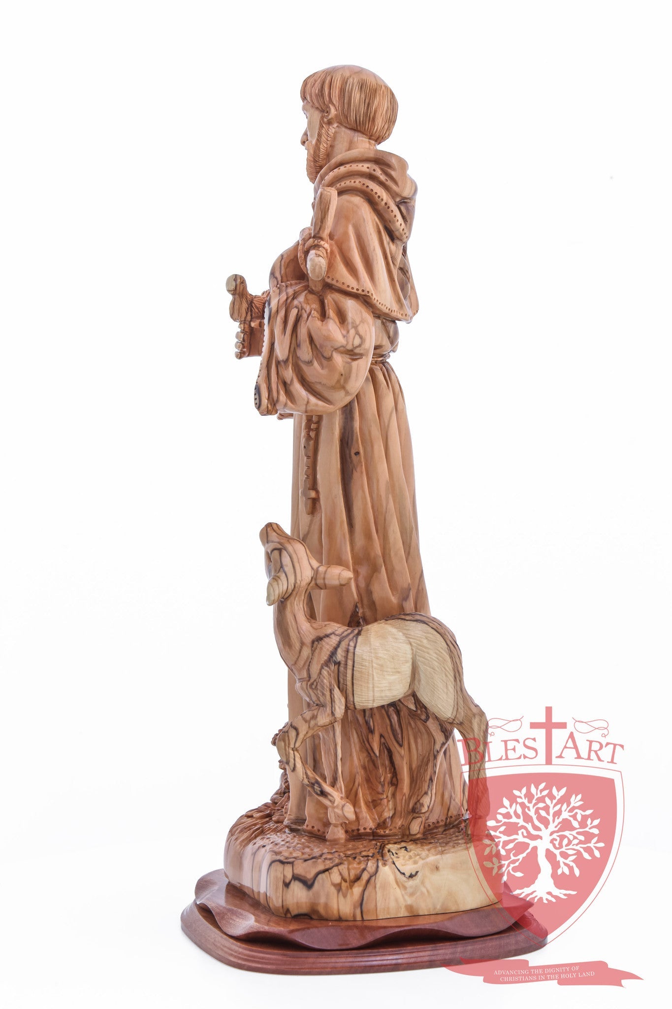 St. Francis and the Animals, Cathedral Quality, Size: 17.7"/45 cm