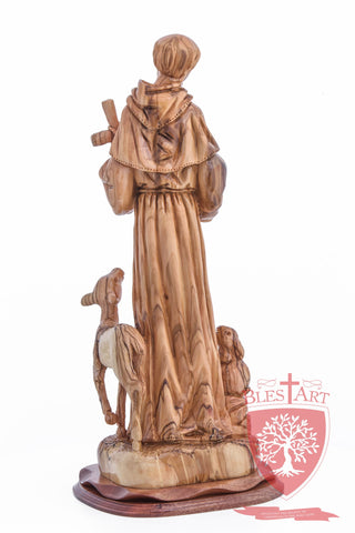 St. Francis and the Animals, Cathedral Quality, Size: 17.7"/45 cm