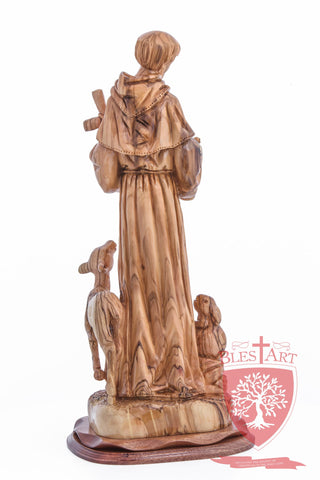 St. Francis and the Animals, Cathedral Quality, Size: 17.7"/45 cm