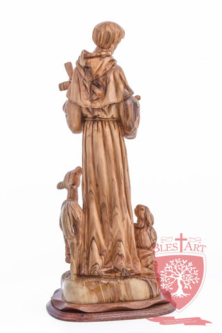 St. Francis and the Animals, Cathedral Quality, Size: 17.7"/45 cm