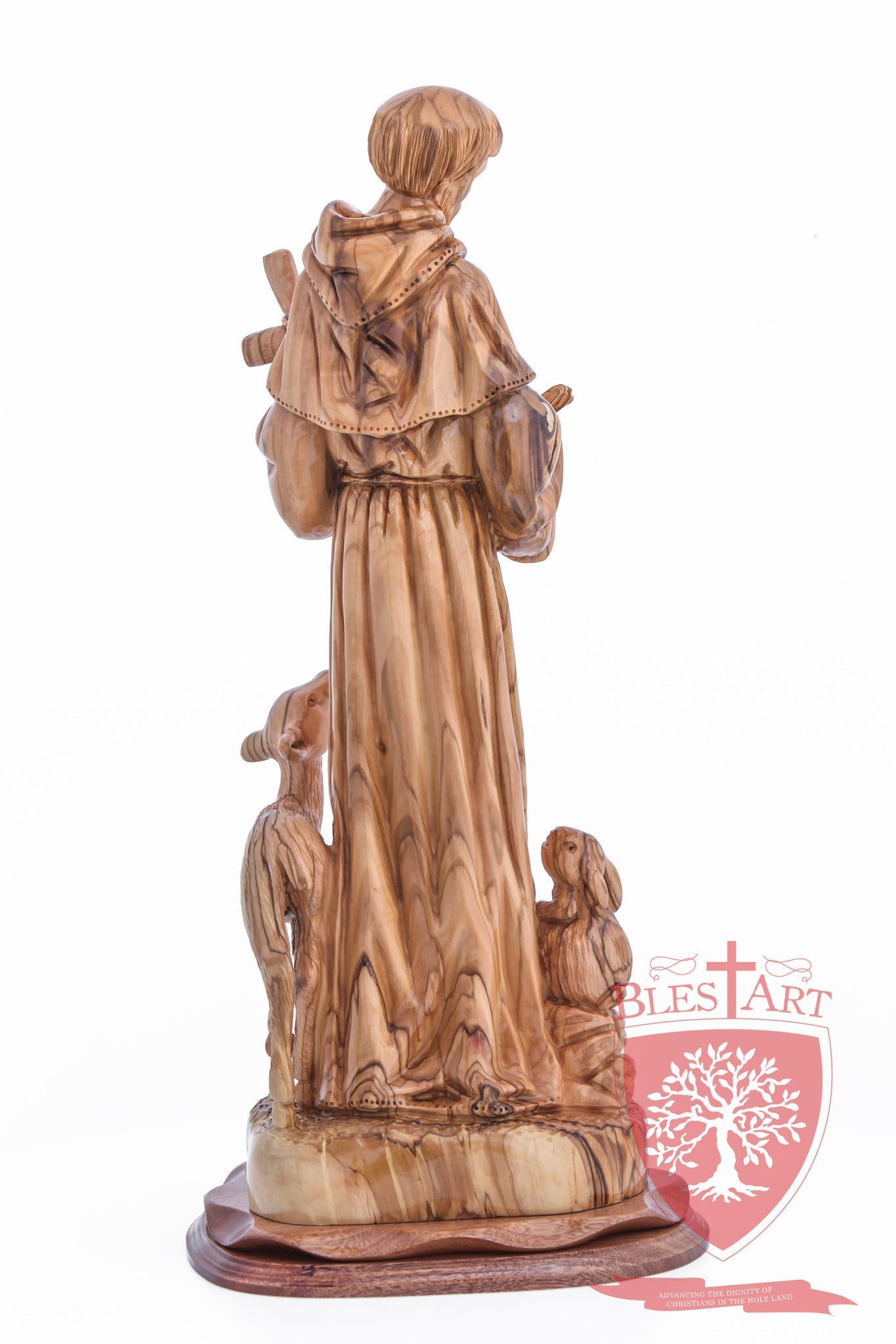 St. Francis and the Animals, Cathedral Quality, Size: 17.7"/45 cm