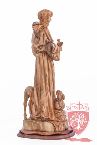 St. Francis and the Animals, Cathedral Quality, Size: 17.7"/45 cm