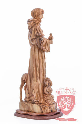 St. Francis and the Animals, Cathedral Quality, Size: 17.7"/45 cm