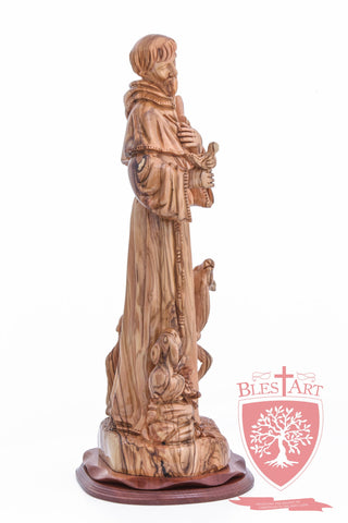 St. Francis and the Animals, Cathedral Quality, Size: 17.7"/45 cm