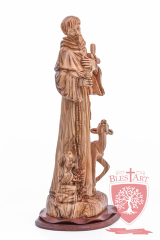 St. Francis and the Animals, Cathedral Quality, Size: 17.7"/45 cm