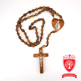 Olive Wood Wall Rosary with Holy Family Icon