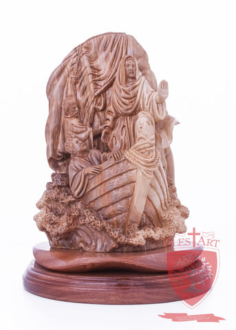 Jesus stopping the storm, Size: 8" 4" 10.5"