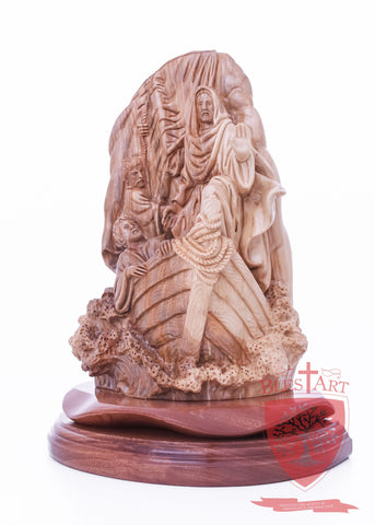 Jesus stopping the storm, Size: 8" 4" 10.5"