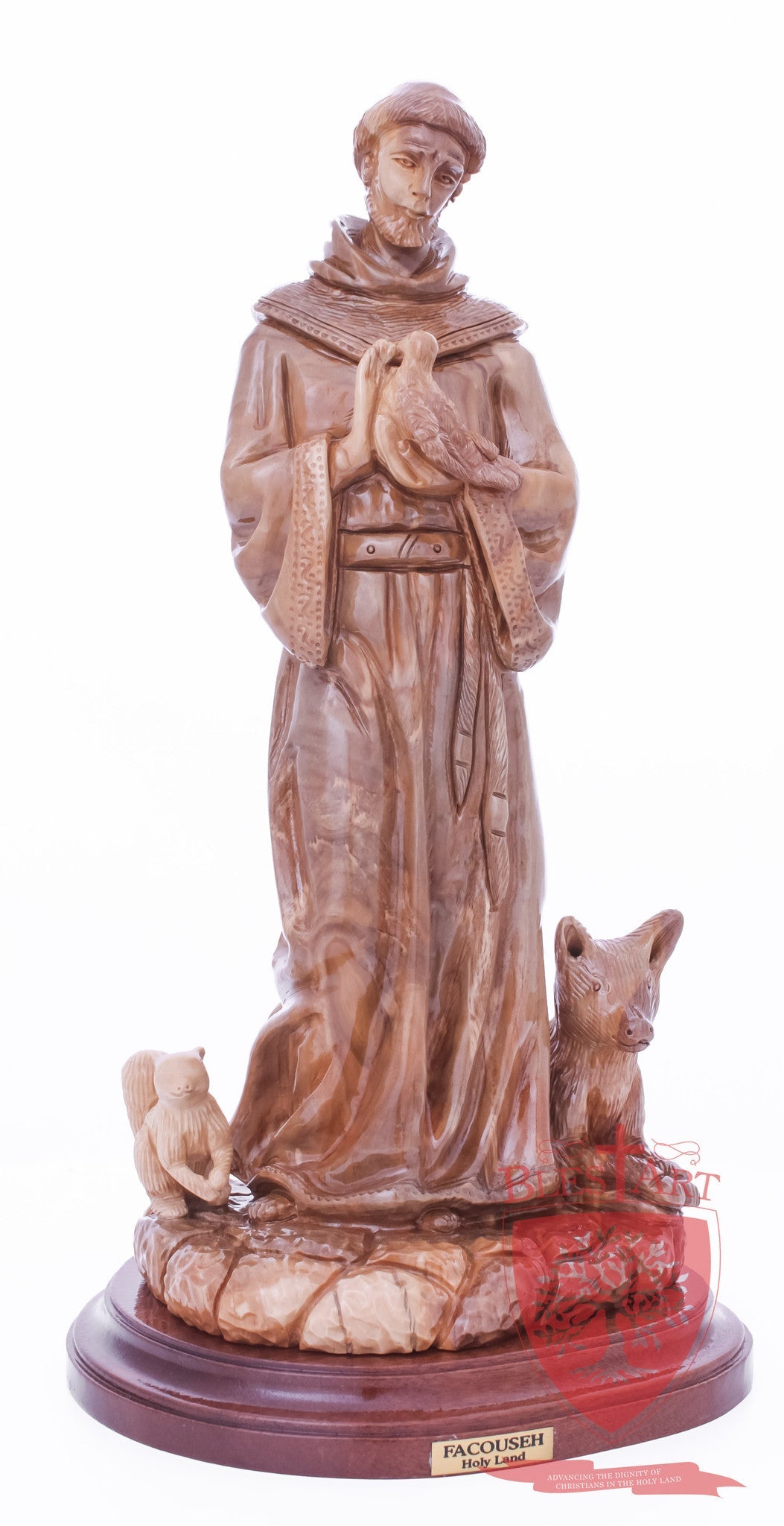 St. Frances with animals, Size: 6.5" 6" 13.5" / 35 CM