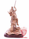 St. George defeating the dragon, Cathedral Quality, Size:  13.5" 10" 15"