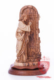 Jesus knocking at the door - Olive wood