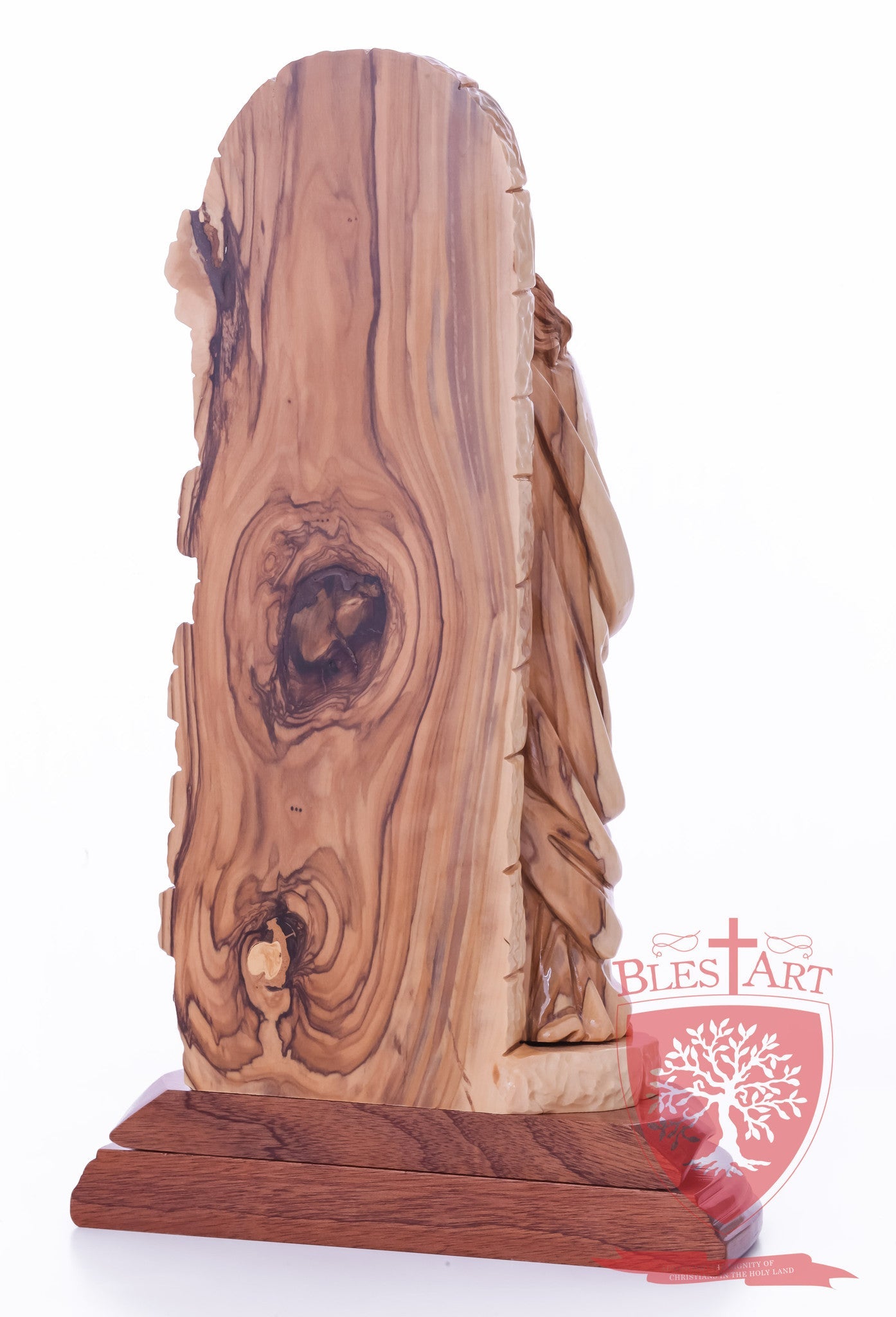 Jesus knocking at the door - Olive wood