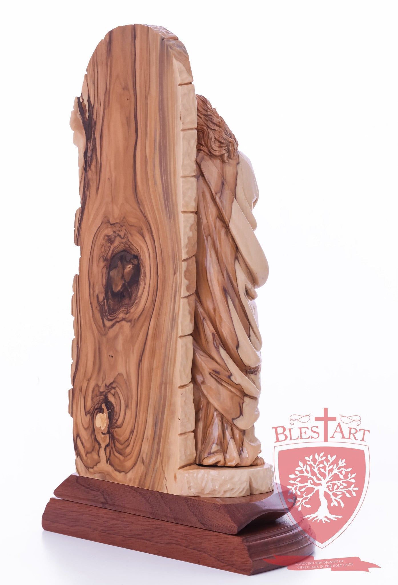 Jesus knocking at the door - Olive wood