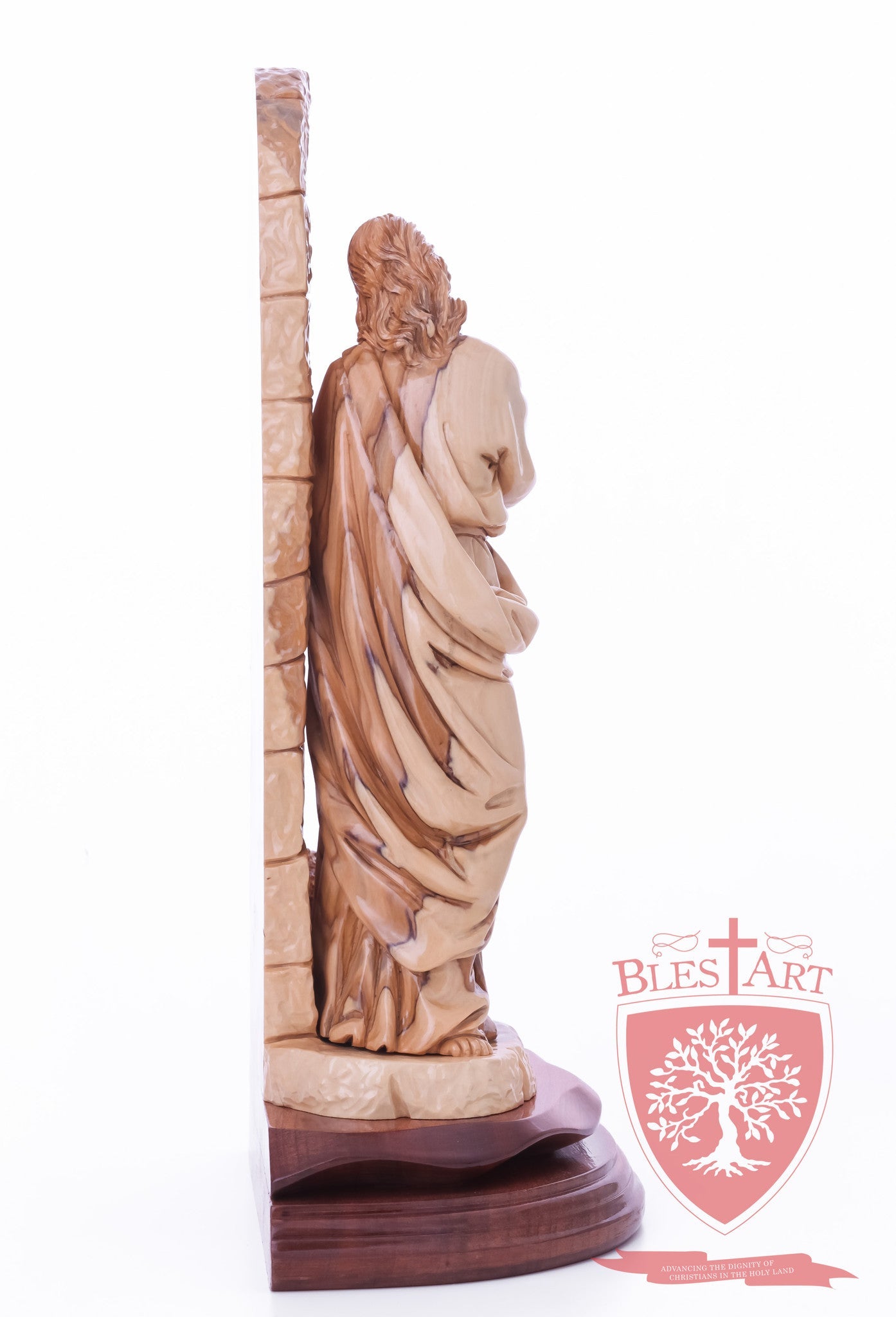 Jesus knocking at the door - Olive wood