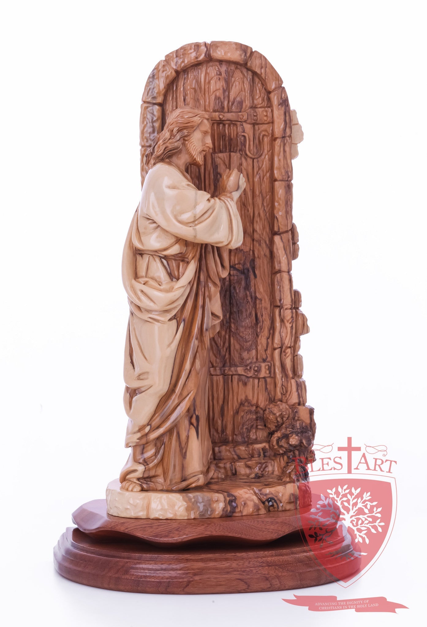 Jesus knocking at the door - Olive wood
