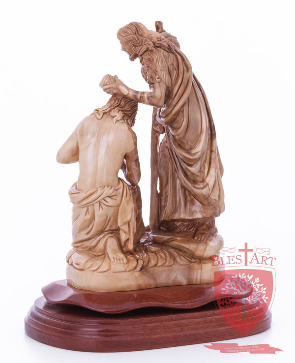 Jesus Baptism, By John The Baptist in The Jordan River, Size 9.5"/25 cm Height