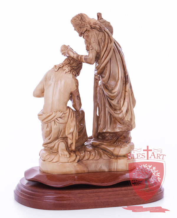 Jesus Baptism, By John The Baptist in The Jordan River, Size 9.5"/25 cm Height