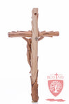 Latin Cross, with a hand Carved body, Size: 14"/ 35 cm