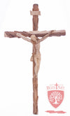 Latin Cross, with a hand Carved body, Size: 19.5"/ 49 cm