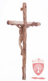 Latin Cross, with a hand Carved body, Size: 19.5"/ 49 cm