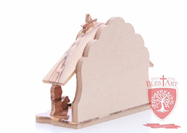 Nativity Set, with 2-d figures and Incense from the tomb of jesus Size: 9" / 25 CM